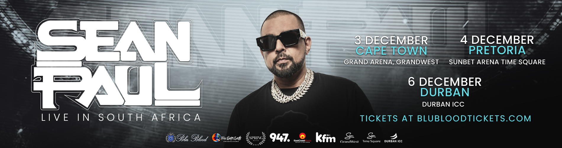 Sean Paul Live in South Africa — Cape Town, Pretoria and Durban