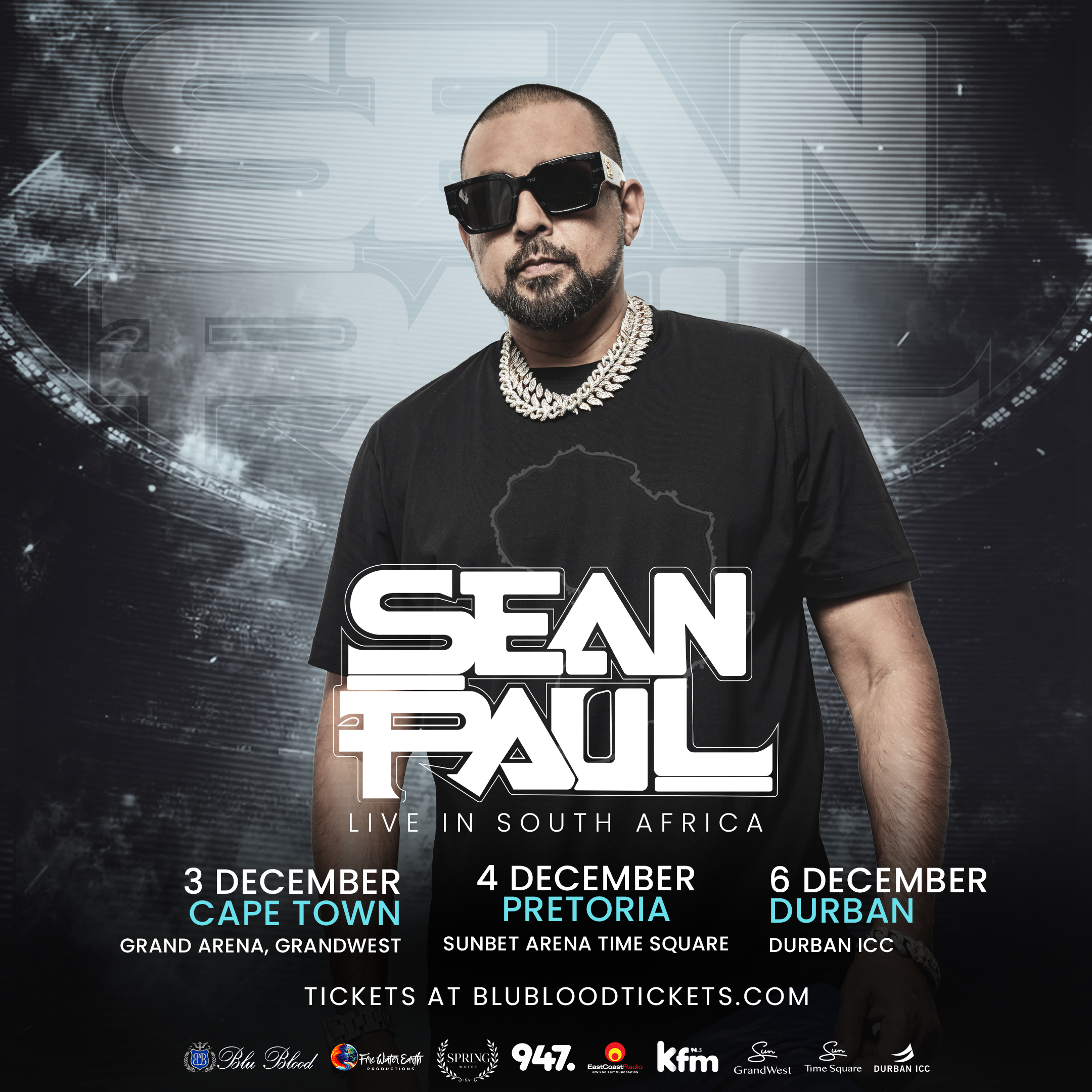 Sean Paul Live in South Africa — Cape Town, Pretoria and Durban