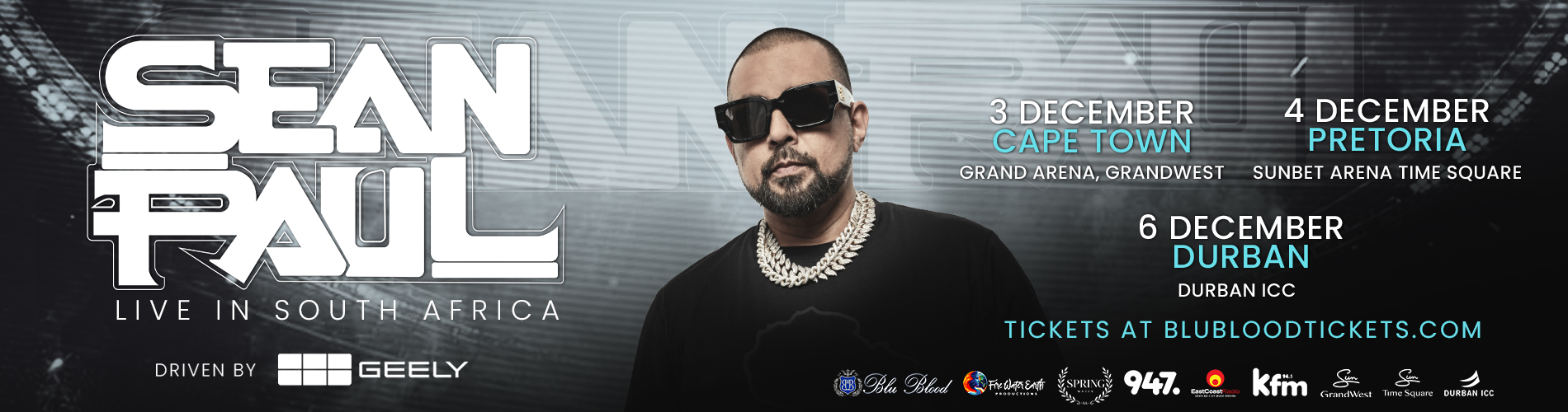 Sean Paul Live in South Africa — Cape Town, Pretoria and Durban